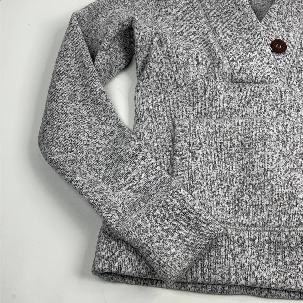 Nike ACG Heather Gray Fleece pullover hooded Jacket sweatshirt Size Small pocket - Picture 5 of 13
